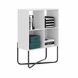 Scranton & Co 2-Shelf Engineered Wood and Metal Geometric Bookcase in White