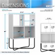 Scranton & Co 2-Shelf Engineered Wood and Metal Geometric Bookcase in White
