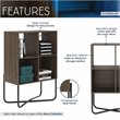 Scranton & Co 2-Shelf Geometric Bookcase in Walnut with Powder-Coated Steel