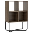 Scranton & Co 2-Shelf Geometric Bookcase in Walnut with Powder-Coated Steel
