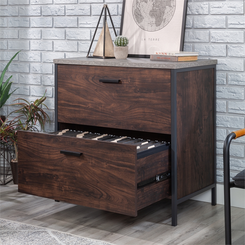 Scranton & Co Engineered Wood Lateral File Cabinet in Rich Walnut