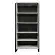 Scranton & Co Modern 4-Shelf Bookcase with Concrete Gray Wood Laminate