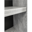 Scranton & Co Modern 4-Shelf Bookcase with Concrete Gray Wood Laminate