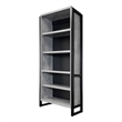Scranton & Co Modern 4-Shelf Bookcase with Concrete Gray Wood Laminate