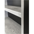 Scranton & Co Wood Laminate Bookcase with Doors in Concrete Gray