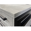 Scranton & Co Double Pedestal Executive Desk Wood Concrete Gray