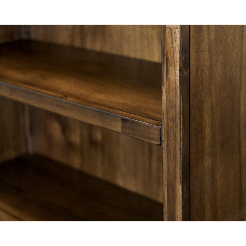 Scranton & Co Open Bookcase Wood Distressed Brown with Adjustable Shelves
