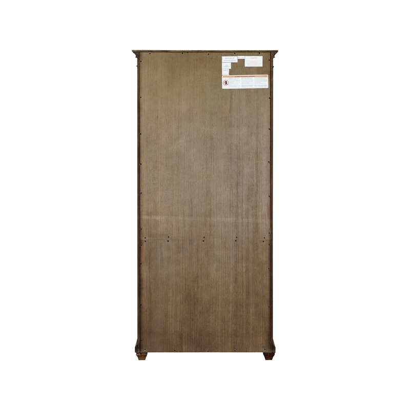Scranton & Co Open Bookcase Wood Distressed Brown with Adjustable Shelves