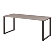 Scranton & Co Open Metal Desk with Gray Elm Top in 60