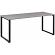 Scranton & Co Open Metal Desk with Gray Elm Top in 60