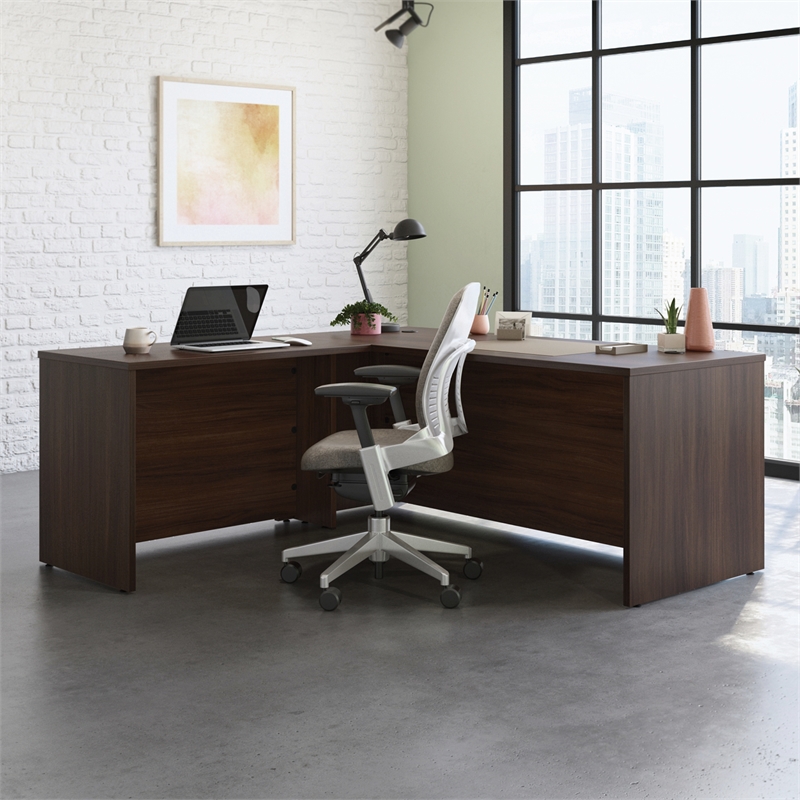 Scranton & Co Engineered Wood 72 in x 30 in Desk with Return in Noble Elm
