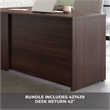 Scranton & Co Engineered Wood 72 in x 30 in Desk with Return in Noble Elm
