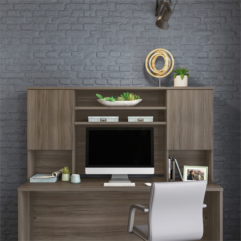 Scranton & Co 72x30 Desk with Hutch Set in Hudson Elm
