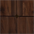 Scranton & Co Mid-Century Shoe Cabinet with 6 Shelves in Walnut Brown