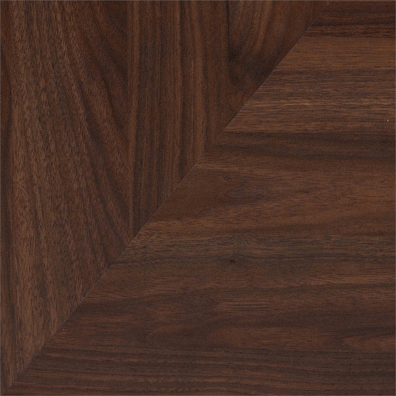 Scranton & Co Mid-Century Shoe Cabinet with 6 Shelves in Walnut Brown