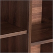 Scranton & Co 7-Shelf Wood Shoe Cabinet in Walnut Brown Finish