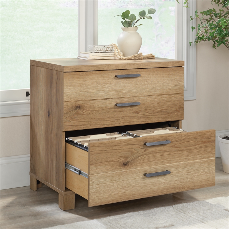Scranton & Co Engineered Wood Lateral File Cabinet in Timber Oak Finish