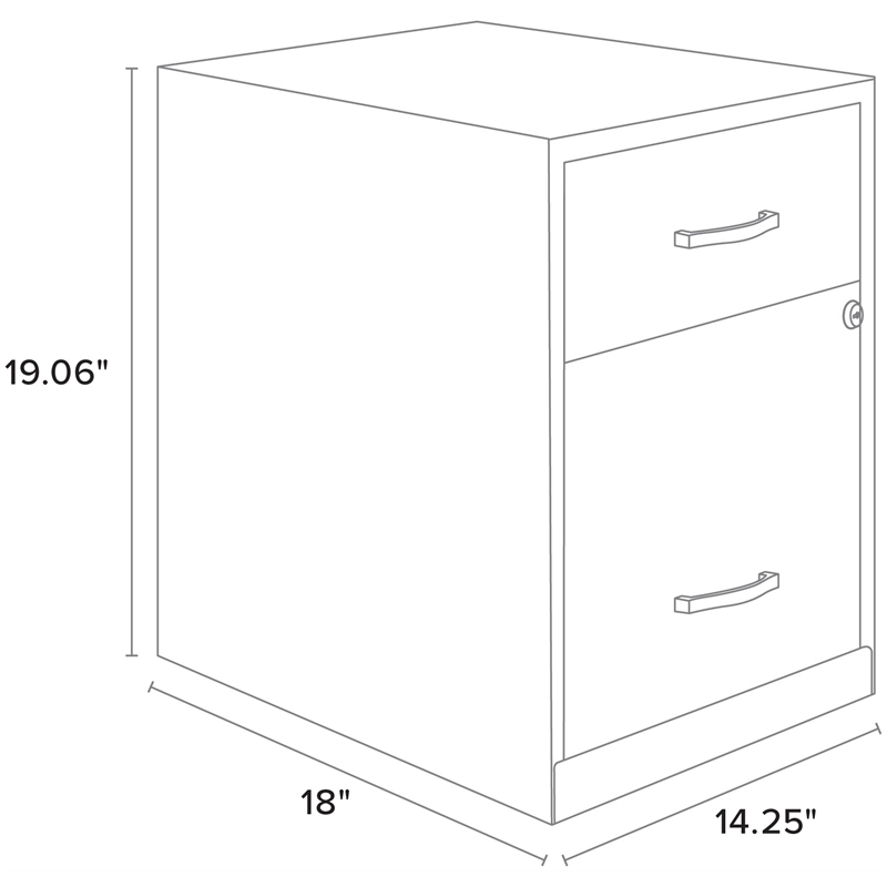 Scranton & Co 2-Drawer Vertical Metal File Cabinet in Lava Red