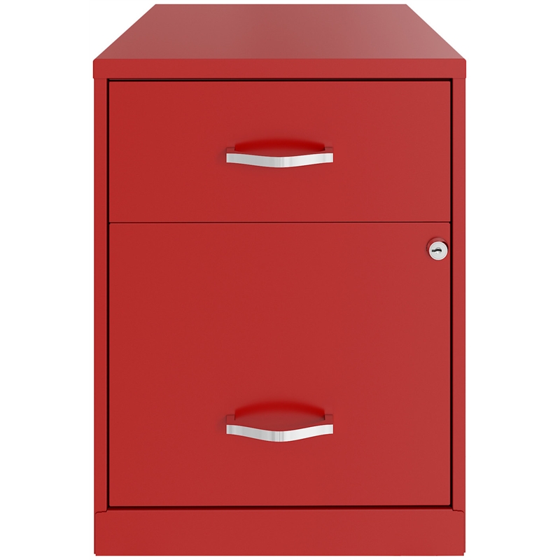Scranton & Co 2-Drawer Vertical Metal File Cabinet in Lava Red