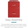Scranton & Co 2-Drawer Vertical Metal File Cabinet in Lava Red