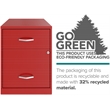 Scranton & Co 2-Drawer Vertical Metal File Cabinet in Lava Red