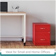 Scranton & Co 2-Drawer Vertical Metal File Cabinet in Lava Red