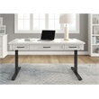 Scranton & Co Electric Sit/Stand Desk Height Adjustable Table in White