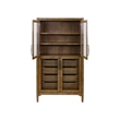 Scranton & Co Wood Display Cabinet with Glass Doors in Medium Brown