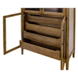 Scranton & Co Wood Display Cabinet with Glass Doors in Medium Brown