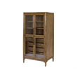 Scranton & Co Wood Display Cabinet with Glass Doors in Medium Brown
