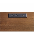 Scranton & Co Wood Office Desk with Power Center in Medium Brown