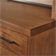 Scranton & Co Wood Office Desk with Power Center in Medium Brown
