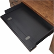 Scranton & Co Wood Office Desk with Power Center in Medium Brown
