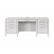 Scranton & Co Modern Wood Office Desk with Storage in Ash White Finish