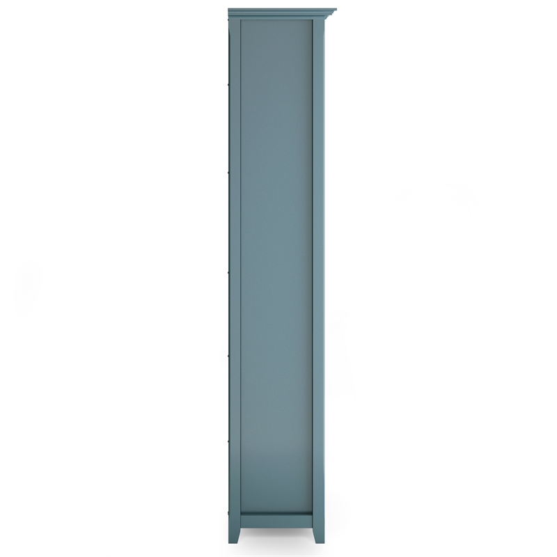 Scranton & Co 30 in Wide Solid Wood 5 Shelf Bookcase in French Blue