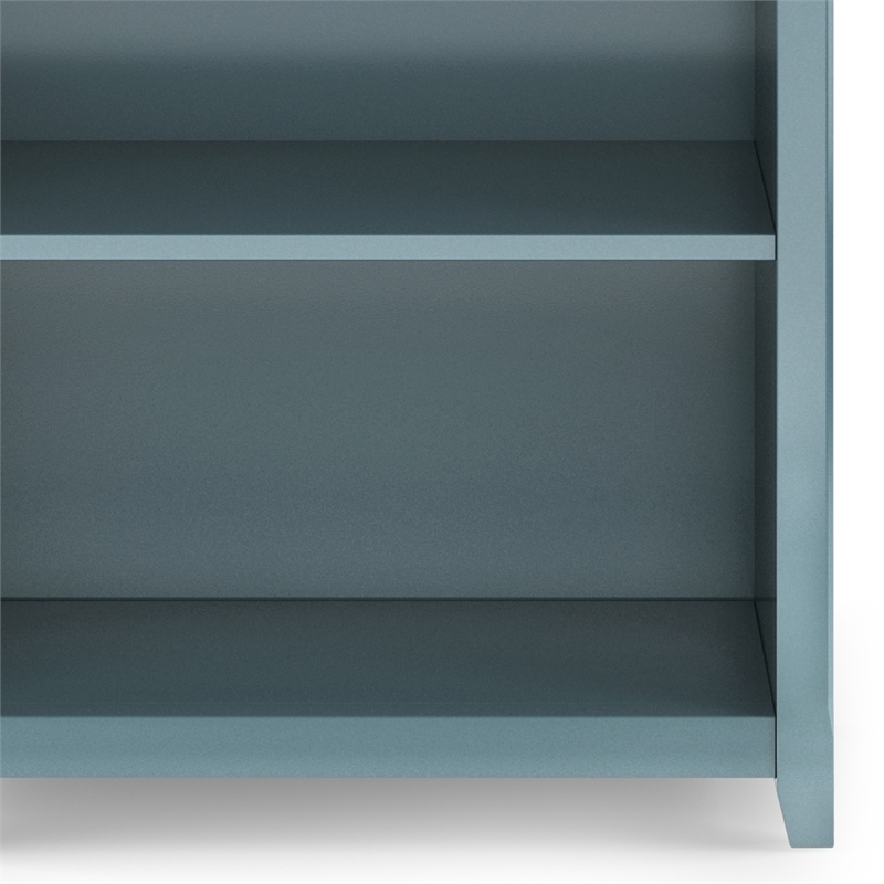 Scranton & Co 30 in Wide Solid Wood 5 Shelf Bookcase in French Blue
