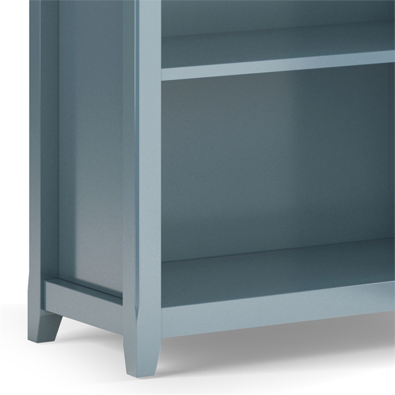 Scranton & Co 30 in Wide Solid Wood 5 Shelf Bookcase in French Blue