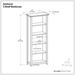 Scranton & Co 30 in Wide Solid Wood 5 Shelf Bookcase in French Blue