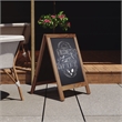 Scranton & Co A-Frame Magnetic Chalkboard in Pine Wood and Brown Finish