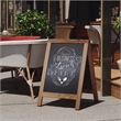 Scranton & Co A-Frame Magnetic Chalkboard in Pine Wood and Brown Finish