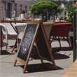 Scranton & Co A-Frame Magnetic Chalkboard in Pine Wood and Brown Finish