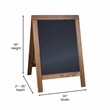 Scranton & Co A-Frame Magnetic Chalkboard in Pine Wood and Brown Finish