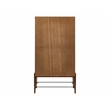 Scranton & Co Modern Glass Door Wood Bookcase with Shelves in Brown