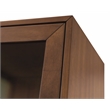Scranton & Co Modern Glass Door Wood Bookcase with Shelves in Brown