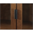 Scranton & Co Modern Glass Door Wood Bookcase with Shelves in Brown