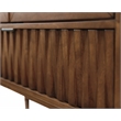 Scranton & Co Modern Glass Door Wood Bookcase with Shelves in Brown