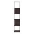 Scranton & Co Modern Wood 5-Shelf Corner Bookcase in Red Cocoa