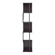 Scranton & Co Modern Wood 5-Shelf Corner Bookcase in Red Cocoa