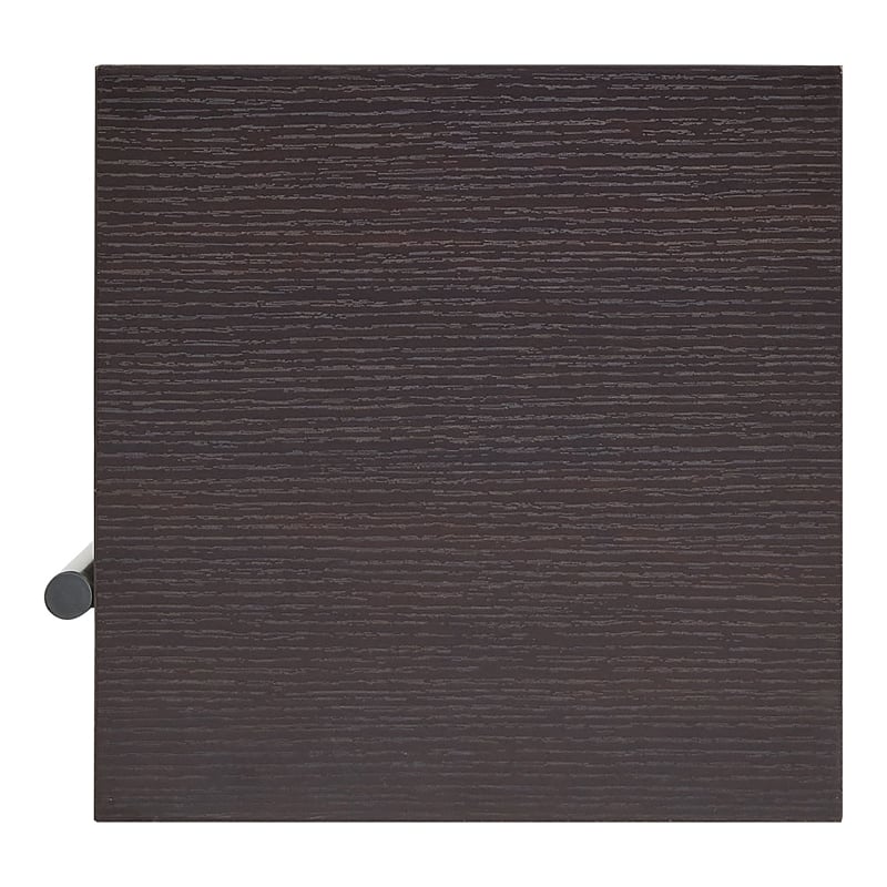 Scranton & Co Modern Wood 5-Shelf Corner Bookcase in Red Cocoa