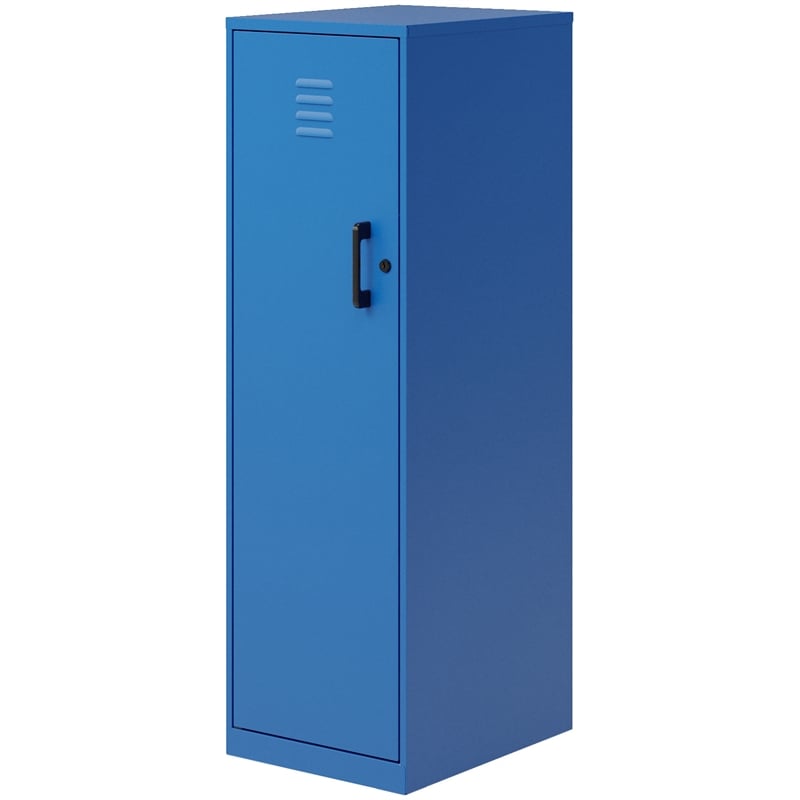 Scranton & Co 4-Shelf No Assembly Metal Locker Cabinet in Blue
